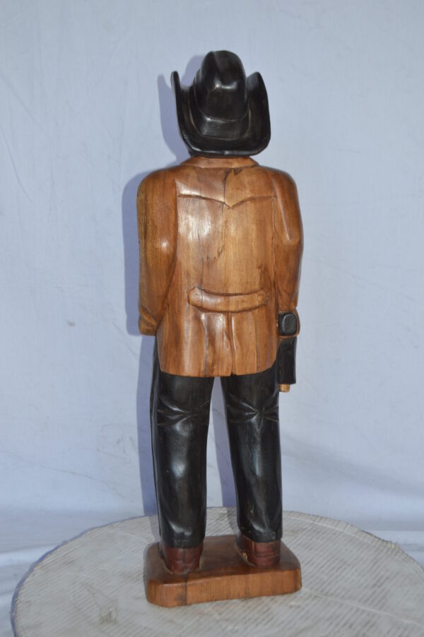Sheriff Made of Wood Statue - Size: 6"L x 9"W x 30"H. - Image 8