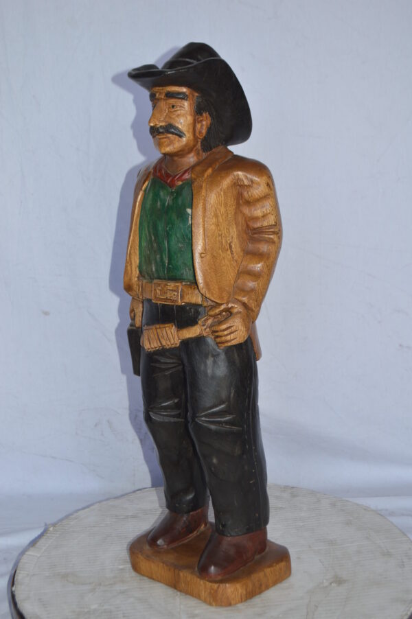 Sheriff Made of Wood Statue - Size: 6"L x 9"W x 30"H. - Image 10