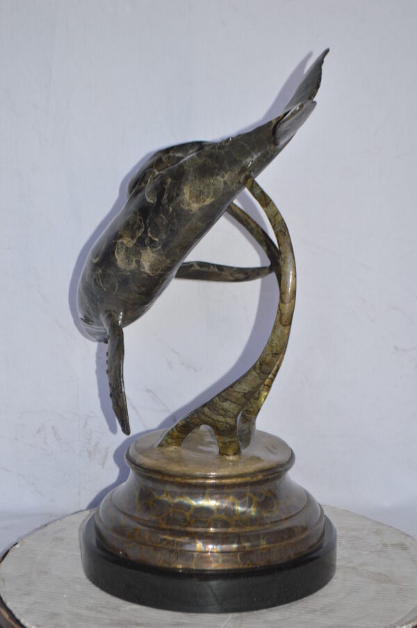 Tenderness Blue Whale Bronze Statue by J. Townsend - Size: 20"L x 14"W x 29"H. - Image 9