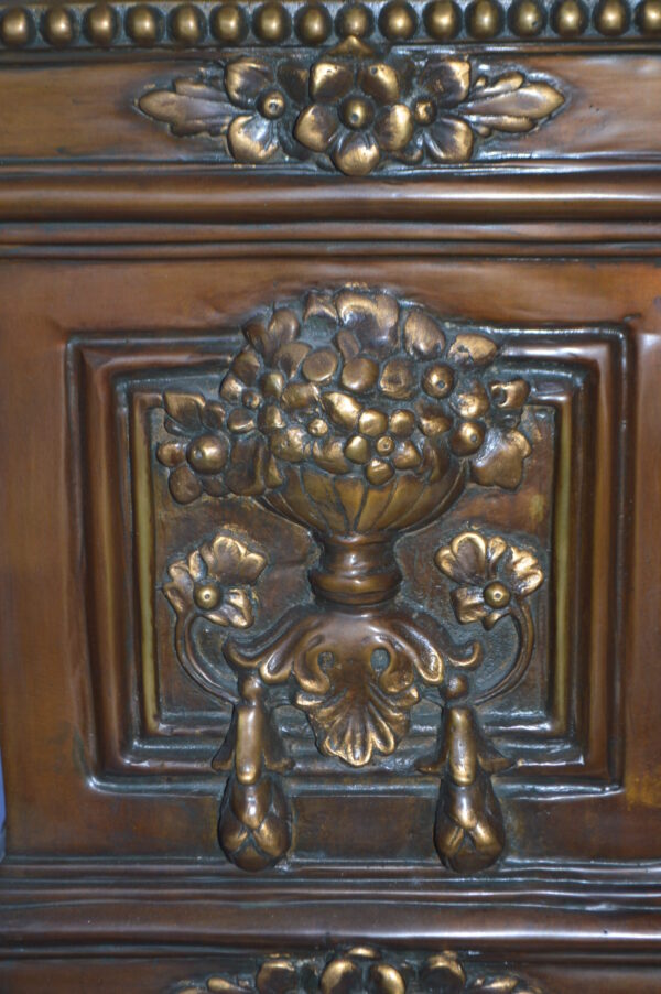 Detailed Large and Heavy Square Bronze Pedestal - Size: 18"L x 18"W x 24"H. - Image 8