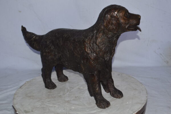 Golden Retriever dog bronze statue - Size: 26"L x 7"W x 16"H. - Image 5