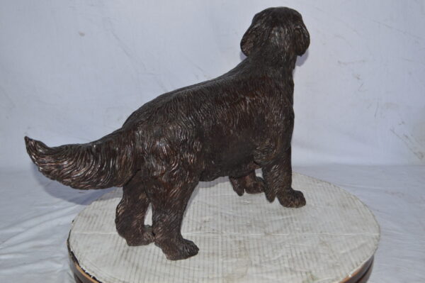 Golden Retriever dog bronze statue - Size: 26"L x 7"W x 16"H. - Image 3