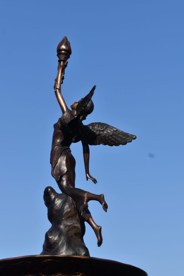 Eleven feet tall Bronze, Tiered Outdoor Fountain - Size: 51"L x 51"W x 138"H. - Image 10