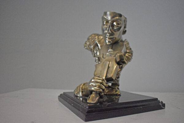 Man Playing the Violin Bronze Statue, Silver Finish - Size: 12"L x 9"W x 11"H. - Image 11