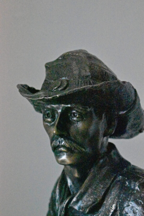 Cowboy with His Gun Bronze Statue - Size: 26"L x 13"W x 33"H. - Image 11