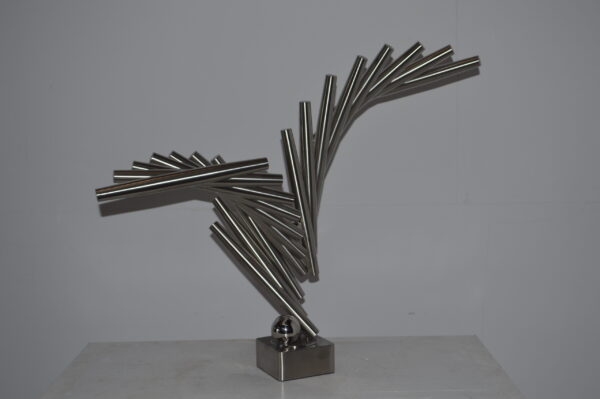 Stainless Steel modern art Table Top decoration - Size: 34"L x 7"W x 23"H. - Image 3