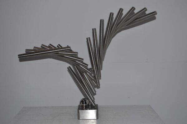 Stainless Steel modern art Table Top decoration - Size: 34"L x 7"W x 23"H. - Image 4