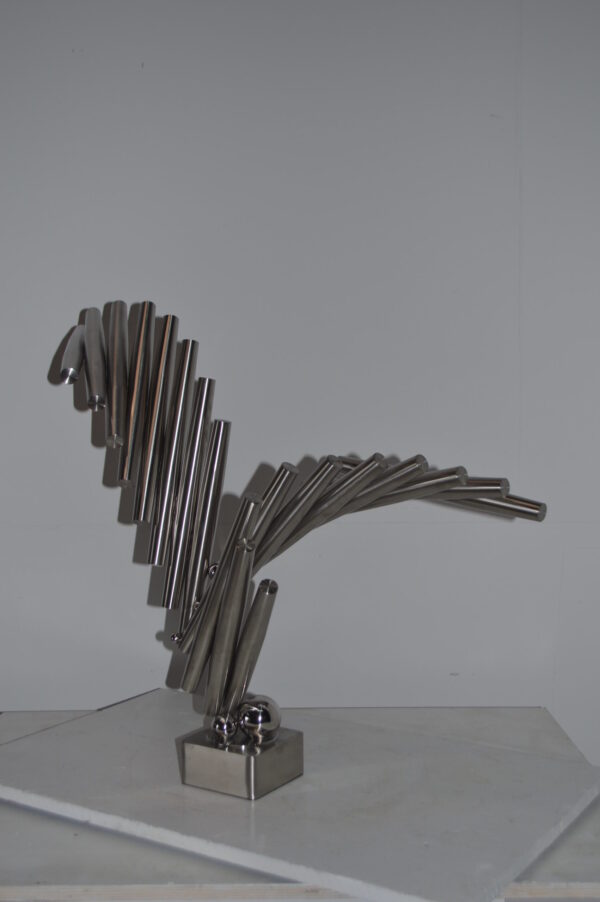 Stainless Steel modern art Table Top decoration - Size: 34"L x 7"W x 23"H. - Image 8