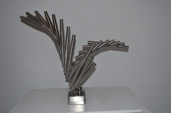 Stainless Steel modern art Table Top decoration - Size: 34"L x 7"W x 23"H. - Image 9