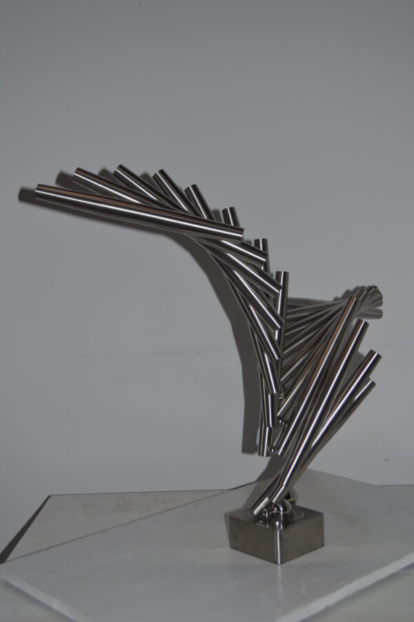 Stainless Steel modern art Table Top decoration - Size: 34"L x 7"W x 23"H. - Image 10