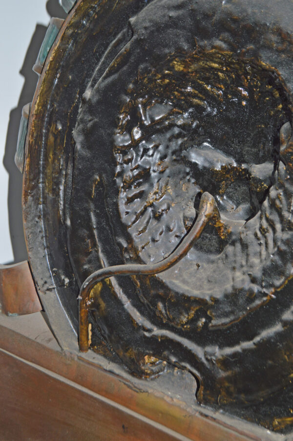 Lion Head Wall Fountain made of Bronze Statue - Size: 32"L x 22"W x 70"H. - Image 9