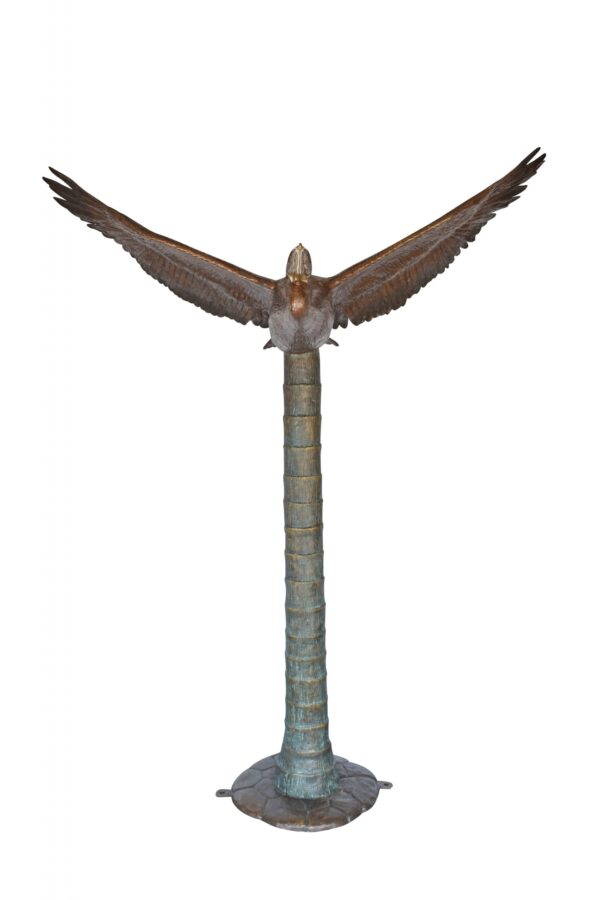 Life Size Pelican on a Three Bronze Statue - Size: 55"L x 46"W x 60"H. - Image 5
