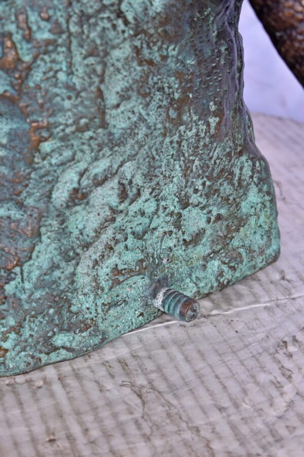 Dragon Standing on a Rock Bronze Statue Fountain - Size: 23"L x 18"W x 23"H. - Image 14