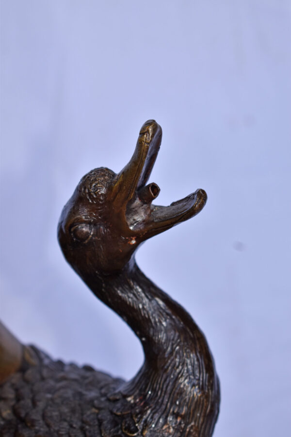 Naked Boy holding Two Ducks Bronze Statue Fountain Art Nude - Size: 17"L x 14"W x 27"H. - Image 10