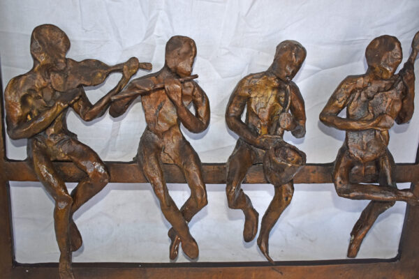 Musicians Picture Frame Made of Bronze Statue - Size: 21"L x 25"W x 4"H. - Image 6