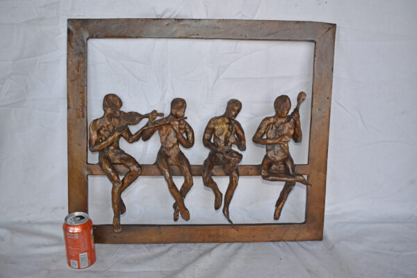 Musicians Picture Frame Made of Bronze Statue - Size: 21"L x 25"W x 4"H. - Image 7