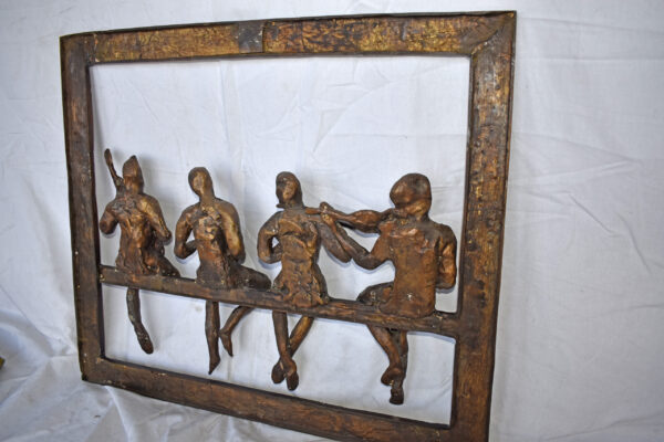 Musicians Picture Frame Made of Bronze Statue - Size: 21"L x 25"W x 4"H. - Image 9