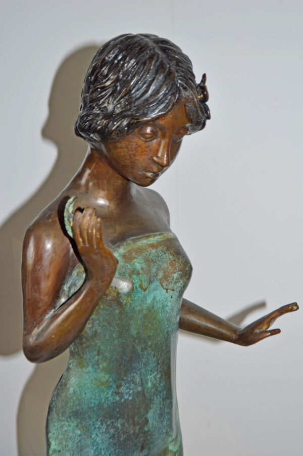 A Set of The Four-Season Goddess bronze statues - Size: 12"L x 12"W x 43"H Each - Image 12