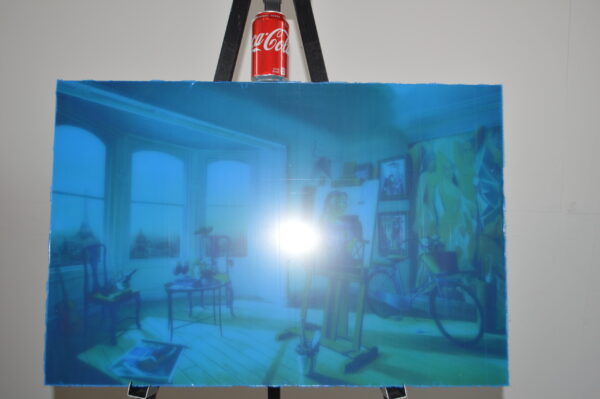 Orlando Quevedo Small Paris es una Fiesta on Acrylic - Size: 20"L x 15"W - Image 7
