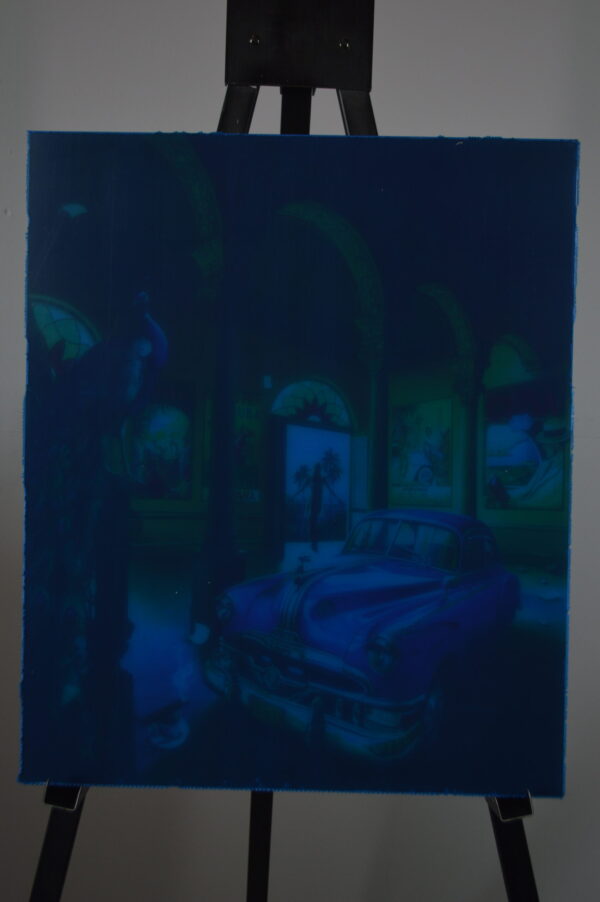 Orlando Quevedo Small Cuban Romance on Acrylic - Size: 20"L x 24"W - Image 3