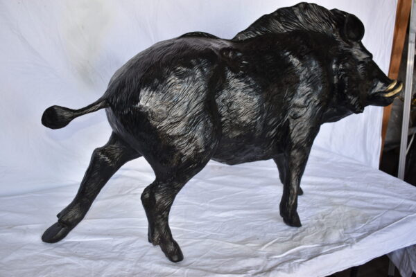 Lifesize Boar Made of Bronze, Statue  - Size: 12"L x 50"W x 30"H. - Image 7