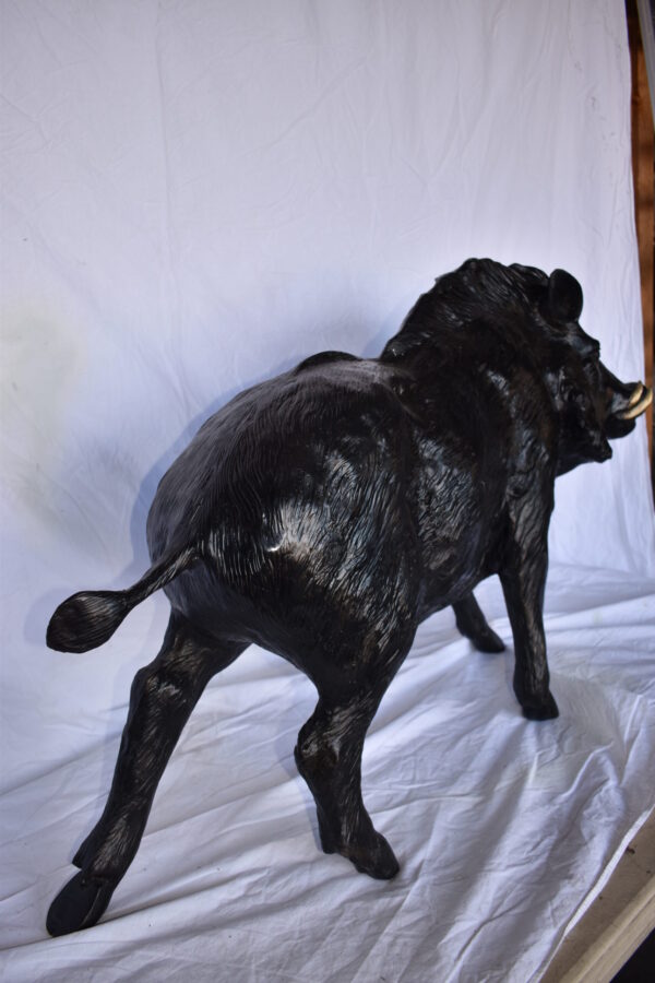 Lifesize Boar Made of Bronze, Statue  - Size: 12"L x 50"W x 30"H. - Image 9