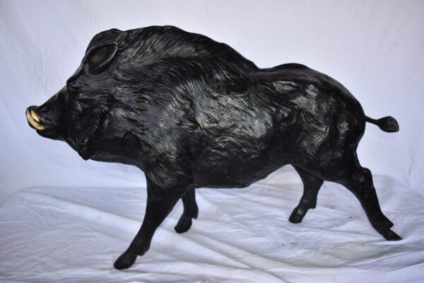 Lifesize Boar Made of Bronze, Statue  - Size: 12"L x 50"W x 30"H. - Image 10