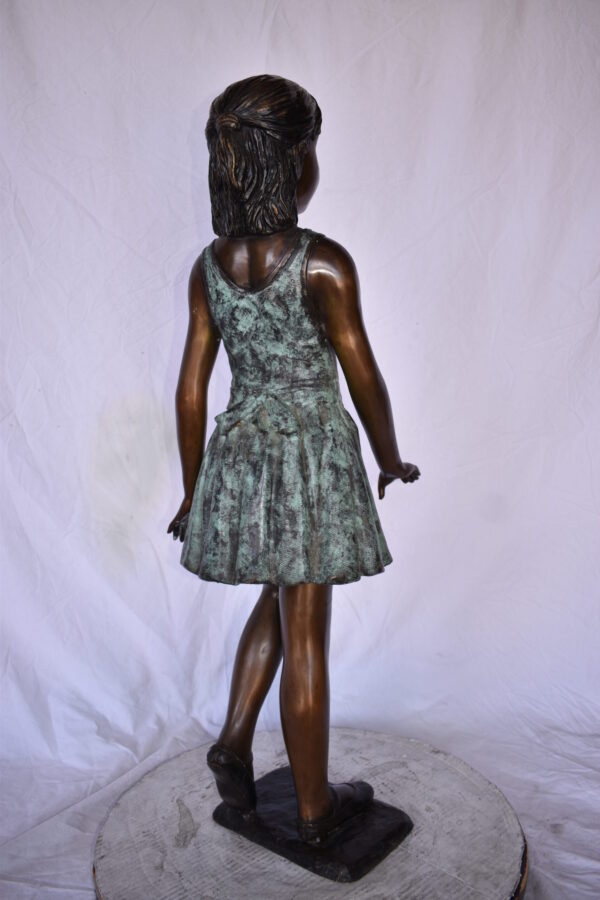 Young Ballerina Performing at A Show Bronze Statue Size: 14" x 14" x 41"H - Image 7