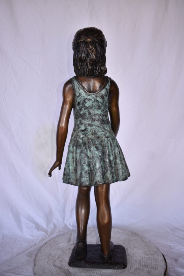 Young Ballerina Performing at A Show Bronze Statue Size: 14" x 14" x 41"H - Image 8