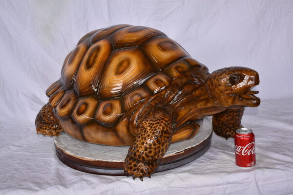 Giant - Tortoise Turtle Fountain Brown Finish Bronze Statue  24" x 38" x 16"H - Image 4