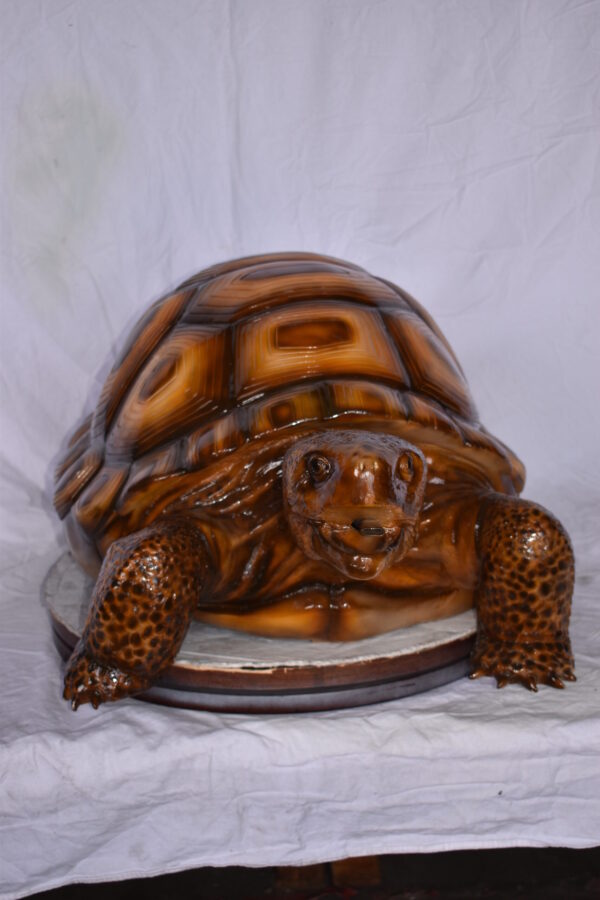 Giant - Tortoise Turtle Fountain Brown Finish Bronze Statue  24" x 38" x 16"H - Image 12