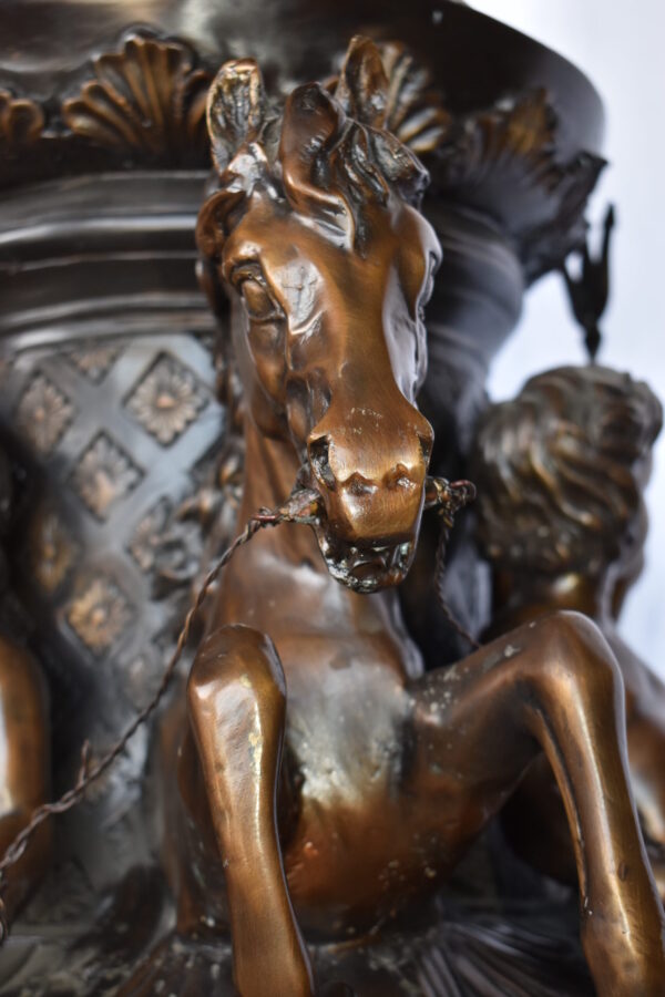 Impressive Large Cupid Fountain Made of Bronze Statue Size: 32" x 28" x 61"H - Image 5