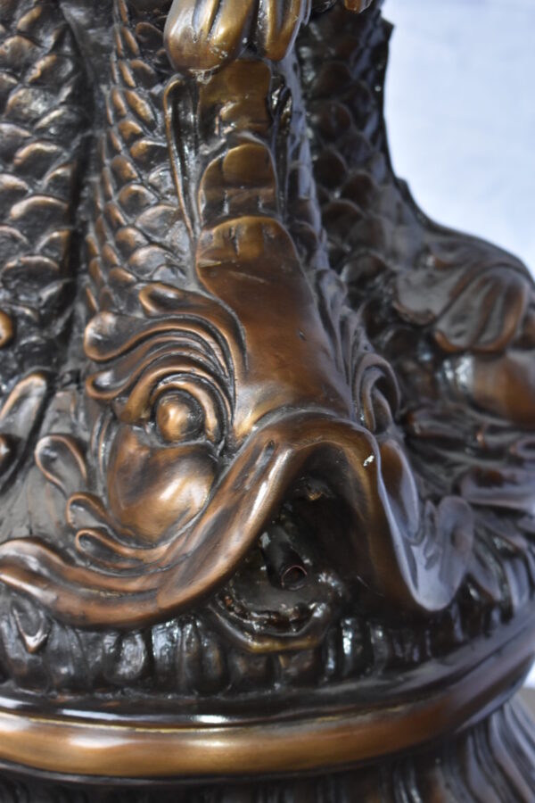 Impressive Large Cupid Fountain Made of Bronze Statue Size: 32" x 28" x 61"H - Image 6