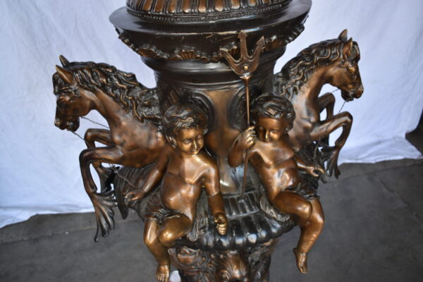 Impressive Large Cupid Fountain Made of Bronze Statue Size: 32" x 28" x 61"H - Image 9