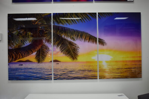 Tropical Sunrise Picture on A Large Three-Piece Acrylic Size: 1" x 78" x 39"H - Image 3