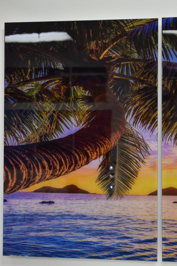 Tropical Sunrise Picture on A Large Three-Piece Acrylic Size: 1" x 78" x 39"H - Image 5
