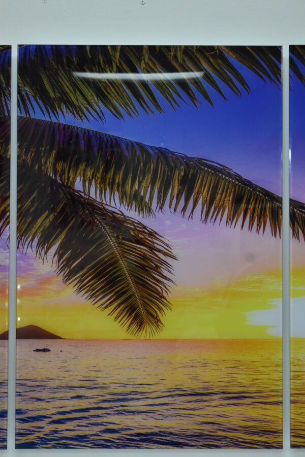 Tropical Sunrise Picture on A Large Three-Piece Acrylic Size: 1" x 78" x 39"H - Image 6