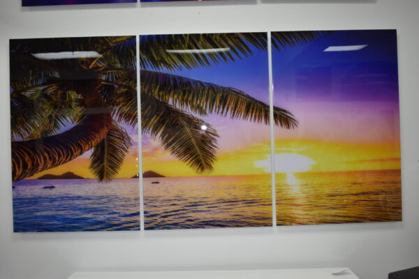 Tropical Sunrise Picture on A Large Three-Piece Acrylic Size: 1" x 78" x 39"H - Image 8