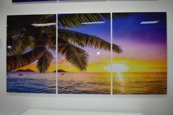 Tropical Sunrise Picture on A Large Three-Piece Acrylic Size: 1" x 78" x 39"H - Image 9