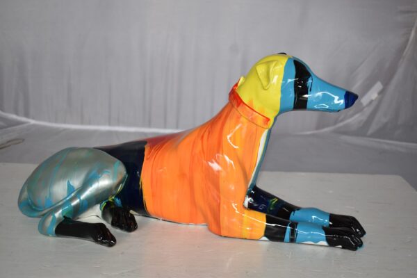 Modern Looking Greyhound Dog Statue Made of Resin Size: 19" x 9" x 12"H - Image 3