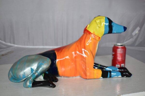 Modern Looking Greyhound Dog Statue Made of Resin Size: 19" x 9" x 12"H - Image 4