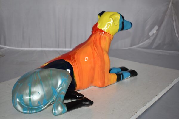 Modern Looking Greyhound Dog Statue Made of Resin Size: 19" x 9" x 12"H - Image 5