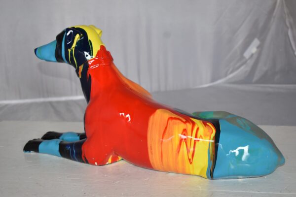 Modern Looking Greyhound Dog Statue Made of Resin Size: 19" x 9" x 12"H - Image 8