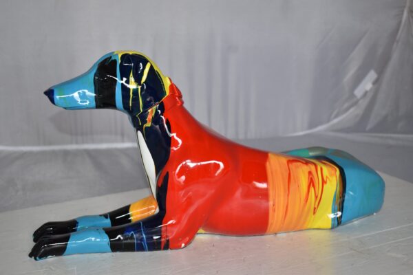 Modern Looking Greyhound Dog Statue Made of Resin Size: 19" x 9" x 12"H - Image 9
