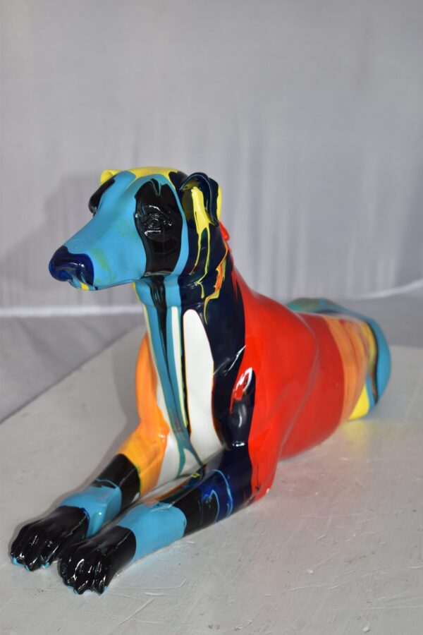 Modern Looking Greyhound Dog Statue Made of Resin Size: 19" x 9" x 12"H - Image 10