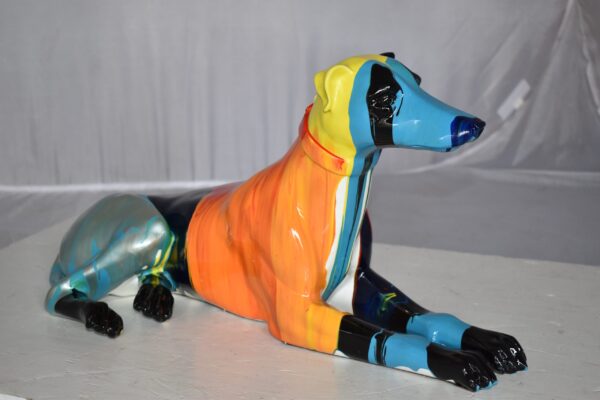 Modern Looking Greyhound Dog Statue Made of Resin Size: 19" x 9" x 12"H - Image 12