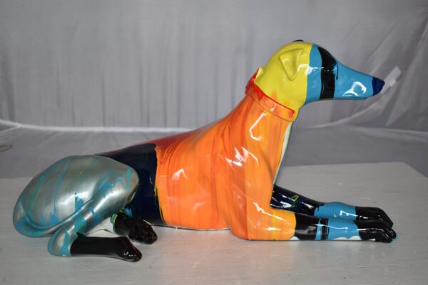 Modern Looking Greyhound Dog Statue Made of Resin Size: 19" x 9" x 12"H - Image 13