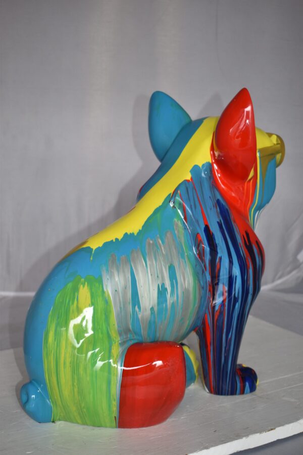 Graffiti Looking French Bulldog with Glasses Resin Statue Size: 19" x 12" x 19"H - Image 9