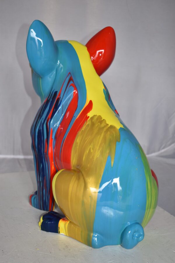 Graffiti Looking French Bulldog with Glasses Resin Statue Size: 19" x 12" x 19"H - Image 10