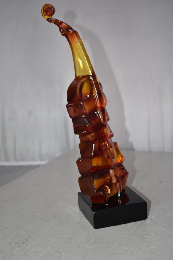 Artistic Violin Statue Mounted on a Base Made of Resin Size: 6" x 5" x 14"H - Image 5